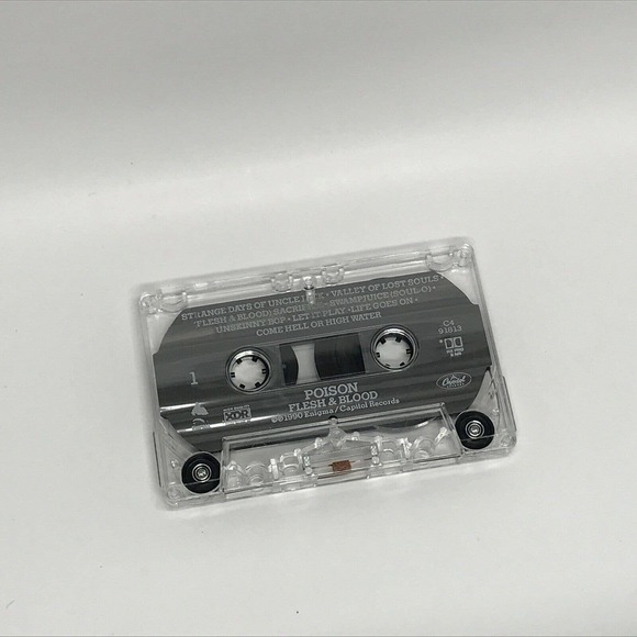 Poison Flesh & Blood Cassette ∙ 80s Hard Rock ∙ Classic Hair Band - Picture 4 of 9